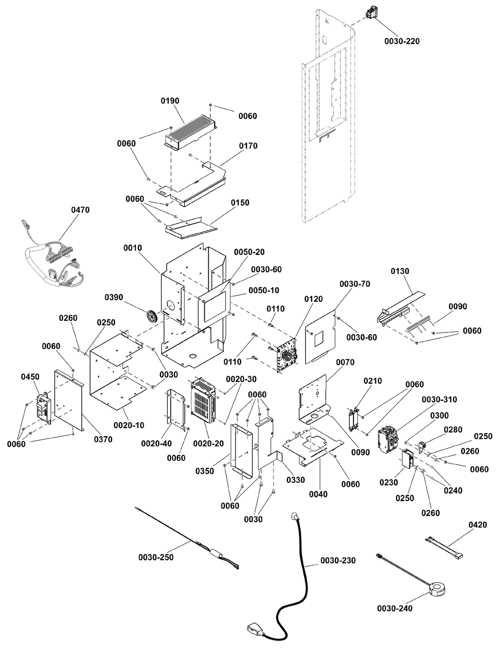 Control Panel Group Diagram and Parts List for 040666-00  Briggs and Stratton Generator